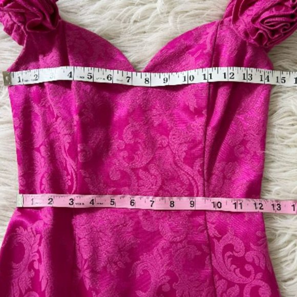 GUNNE SAX Jessica McClintock Vintage Hot Pink Barbie Core Prom Dress 5/6 - Picture 8 of 11